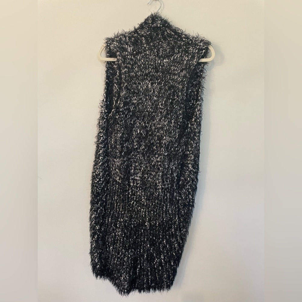 Chico's Black and White Terri Sweater Vest - Picture 2 of 7